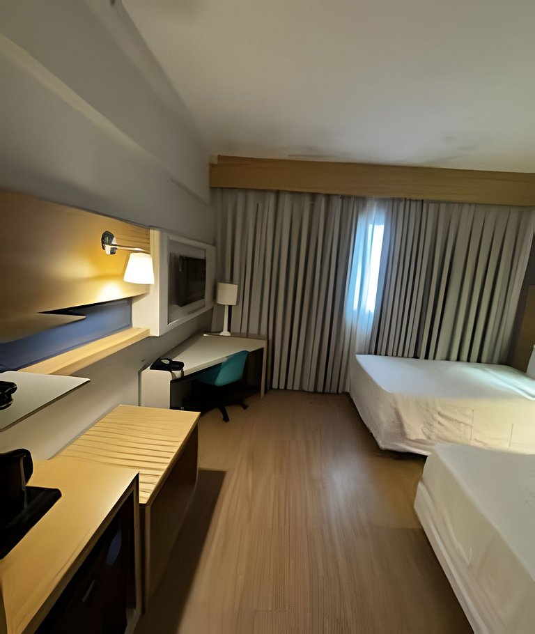 Flat Duplo na quadra da praia de Santos