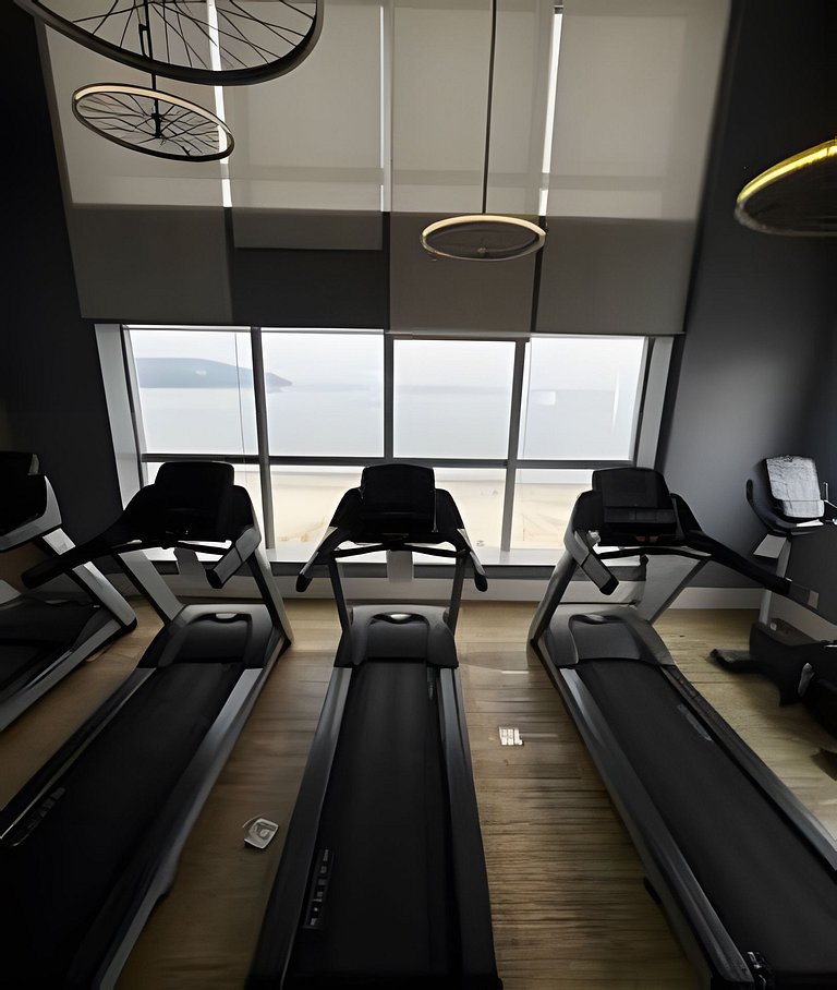 Studio com vista mar na quadra da praia de Santos!