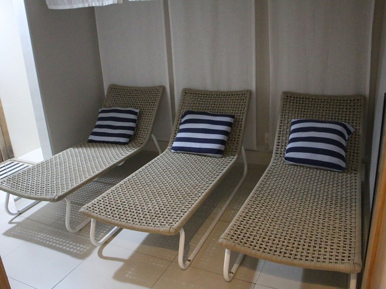 Studio para família 50m da praia