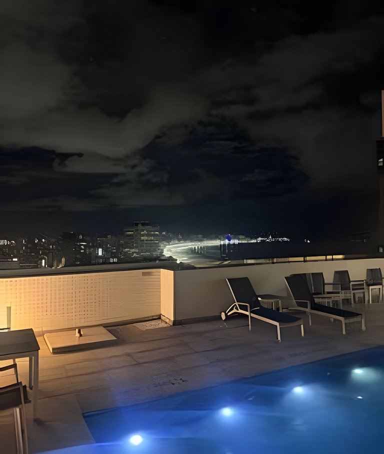 Flat com linda vista-mar e cozinha - Stay II