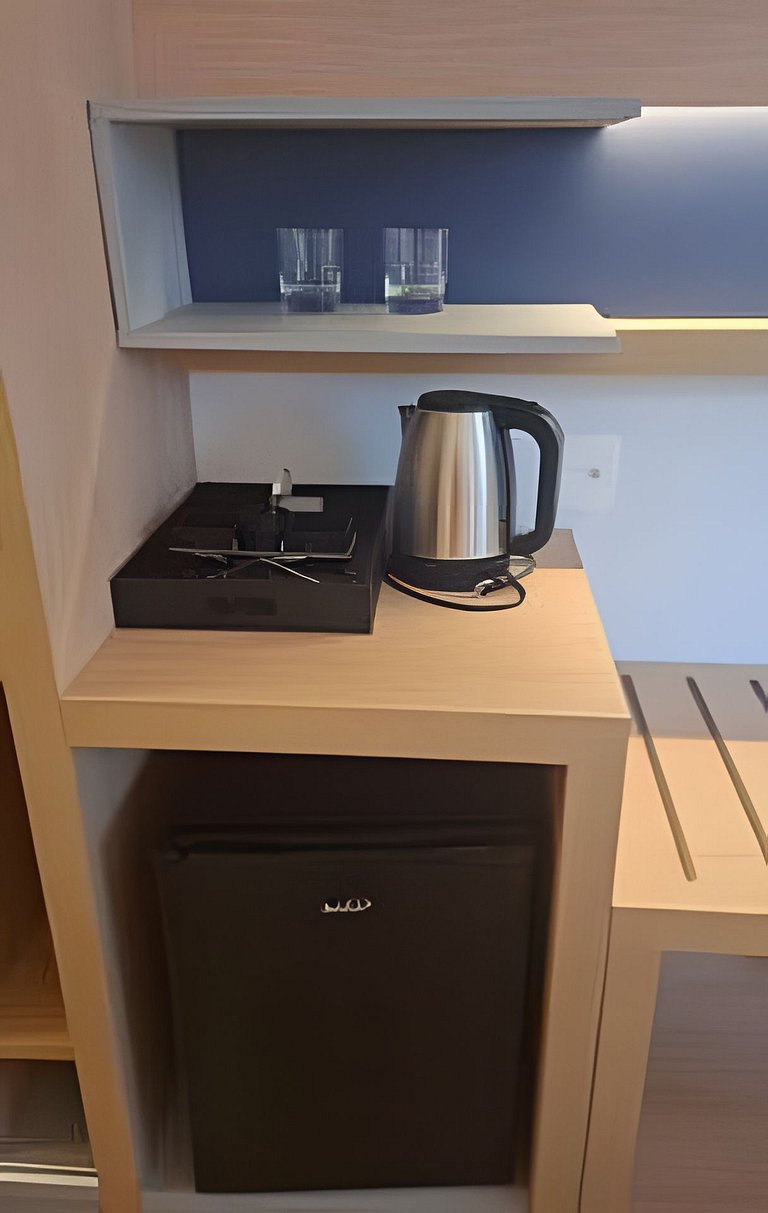 Flat a apenas 1 minuto da praia em Santos-SP