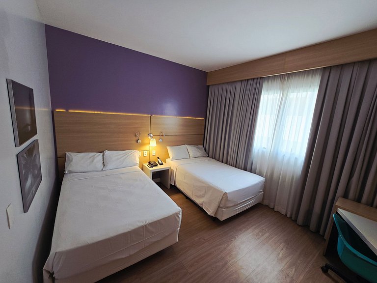 Studio para família 50m da praia de Santos