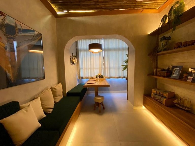 Apto decorado de Frente à Praia – Boqueirão/Santos