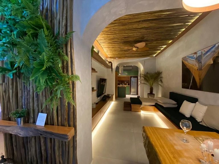 Apto decorado de Frente à Praia – Boqueirão/Santos