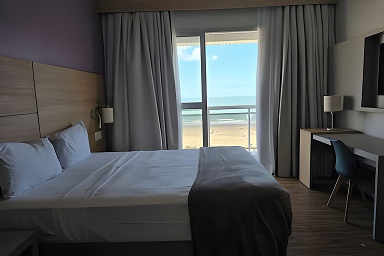 Studio com varanda vista mar