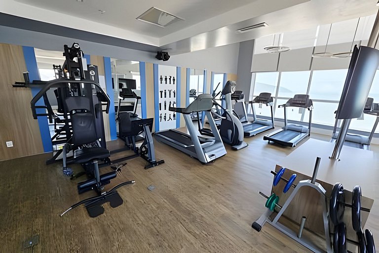 Studio aconchegante com varanda vista mar