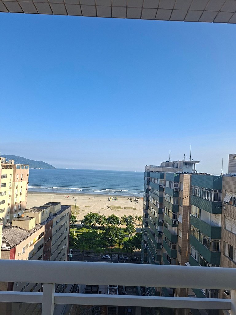Varanda com vista mar em Santos/SP