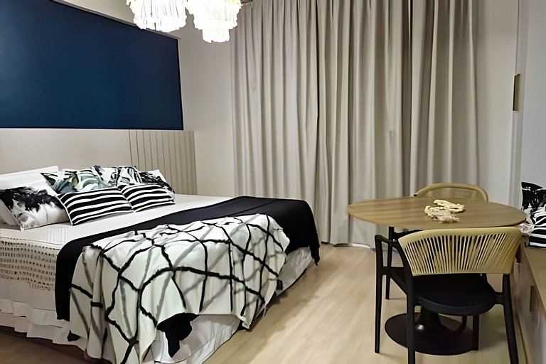 Studio Premium: Quadra da praia •Cozinha • Piscina