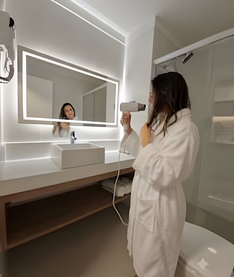 Studio Premium: Quadra da praia •Cozinha • Piscina