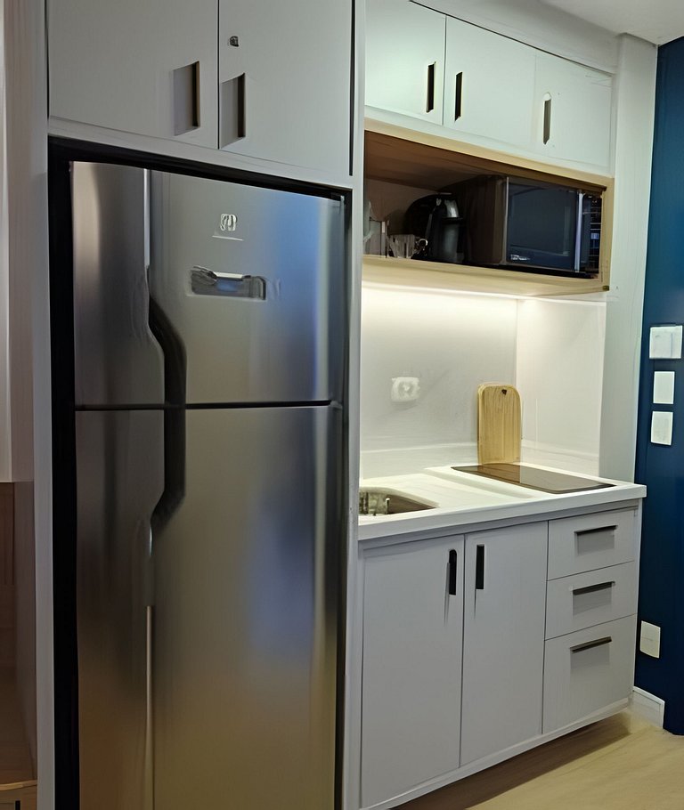 Studio Premium: Quadra da praia •Cozinha • Piscina