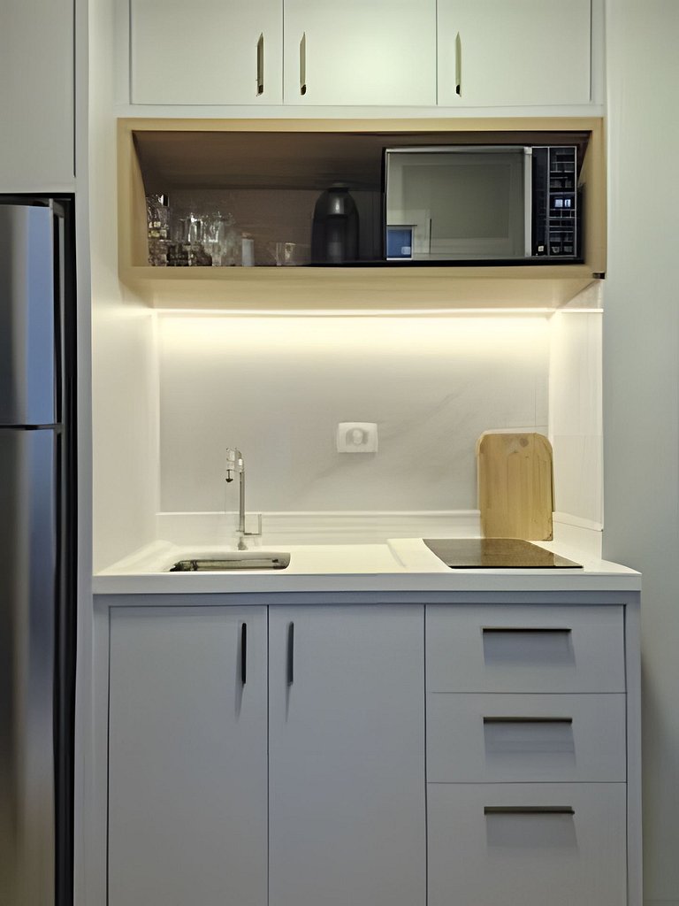 Studio Premium: Quadra da praia •Cozinha • Piscina