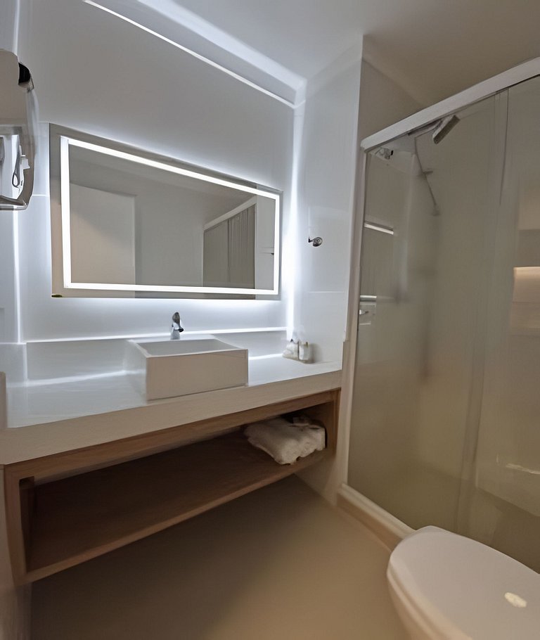 Studio Premium: Quadra da praia •Cozinha • Piscina