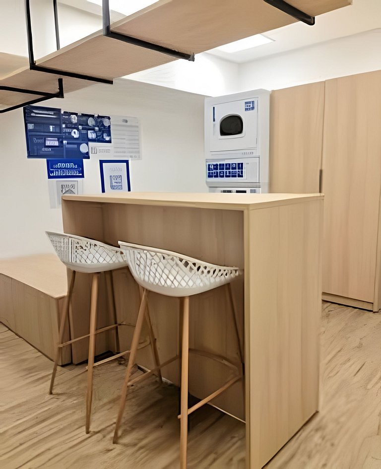 Studio Premium: Quadra da praia •Cozinha • Piscina