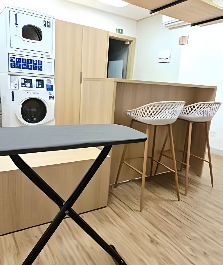 Studio Premium: Quadra da praia •Cozinha • Piscina