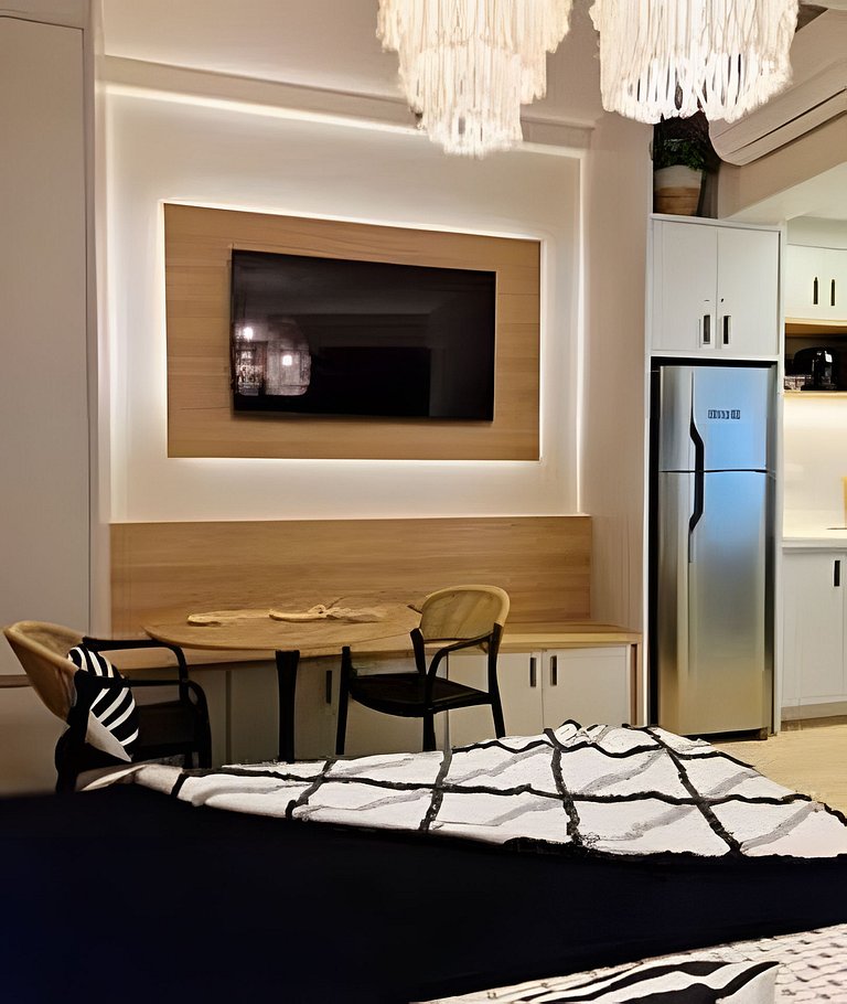 Studio Premium: Quadra da praia •Cozinha • Piscina