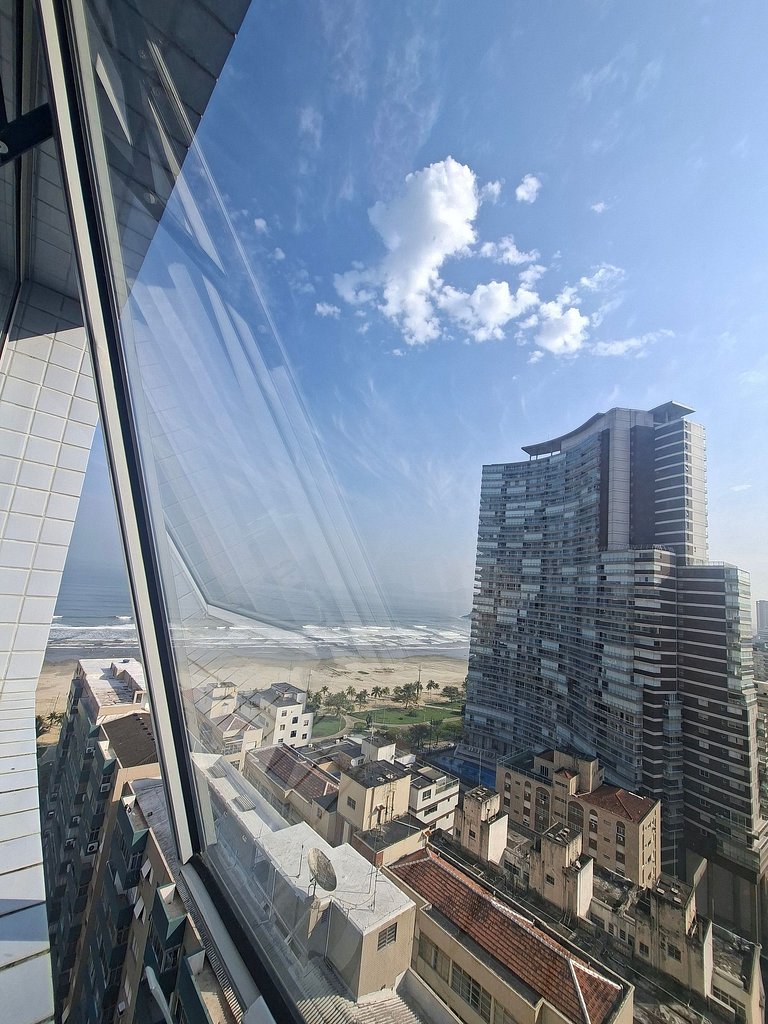 Vista mar | 21º andar | 1 Super King + 2 solteiro