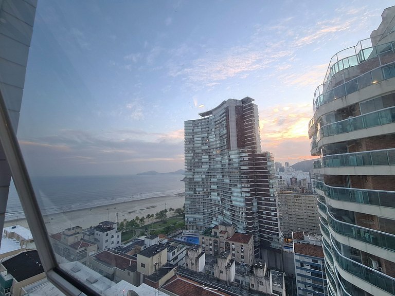 Vista mar | 21º andar | 1 Super King + 2 solteiro